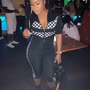 Checker accent romper